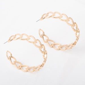 Gold Heart Hoops 💛